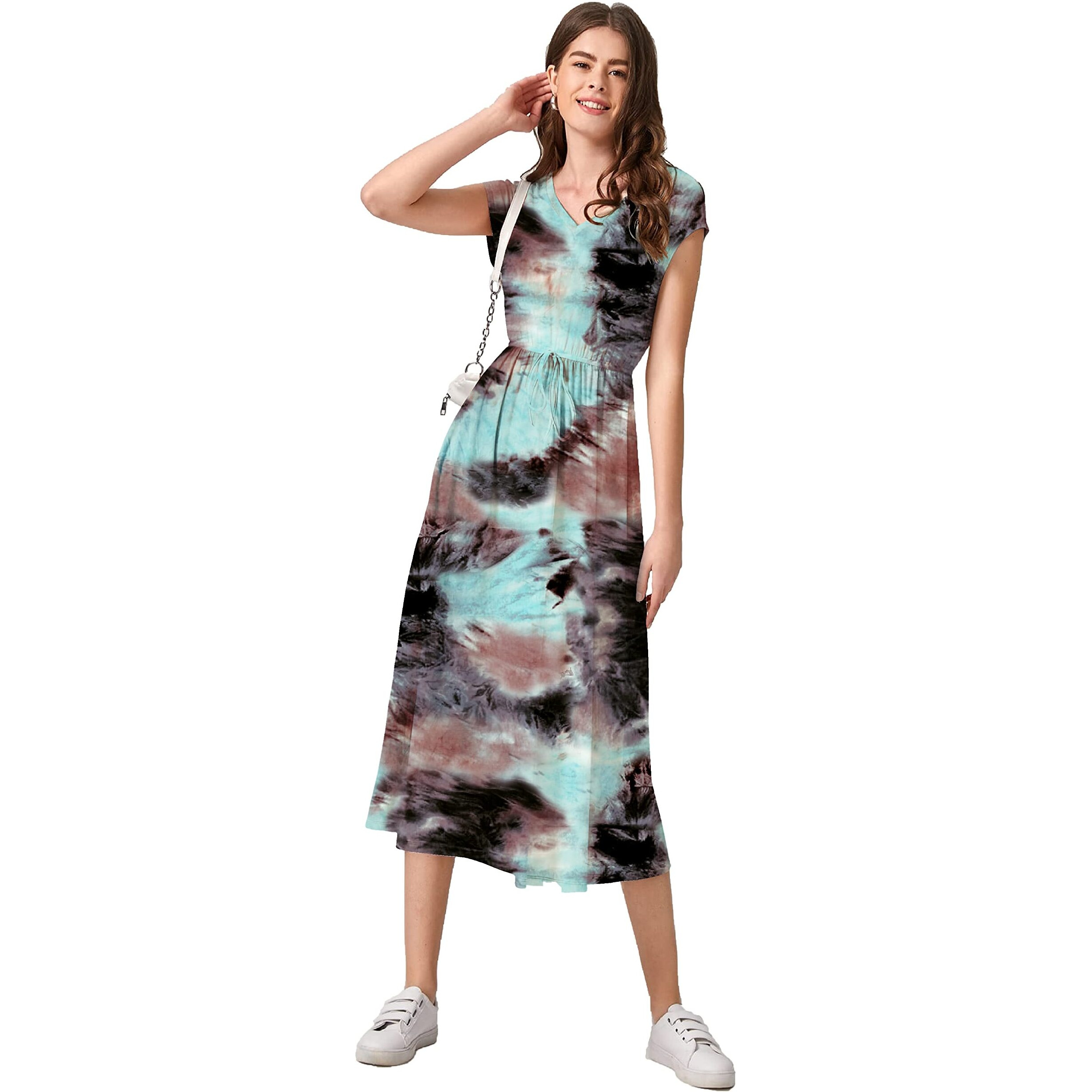 Leriya Fashion One Piece Dress For Women| Midi Dress For Women| Birthday Dress For Women (Medium, Black)