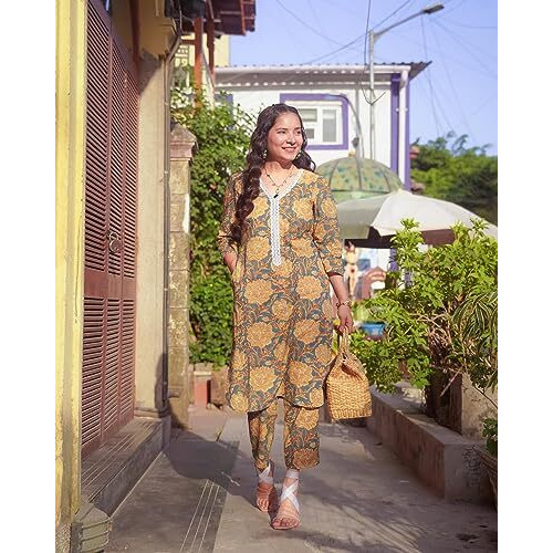 Lymio Kurta Set For Women | Women Kurta | Women Kurta Sets Kurtis | Women Kurta Pant Set | Women Kurta Pant Set Women Kurti Set With Pant | Women Kurti Set With Pant Cotton (K-27-S)