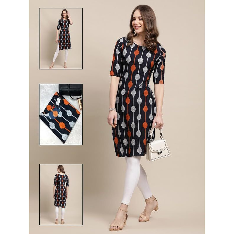 Pinkmint Printed Kurti For Women's Ll Straight Kurtis For Women's Ll Stylished Kurti (Pack Of 6)