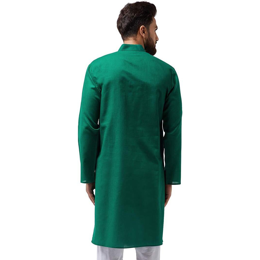 Sojanya (Since 1958 Men's Green Cotton Only Long Kurta Size Xl
