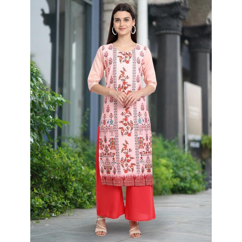 Tee Projekt Printed Crepe Kurti For Women Ll Vibrant Colour Kurti (Pack Of 6)