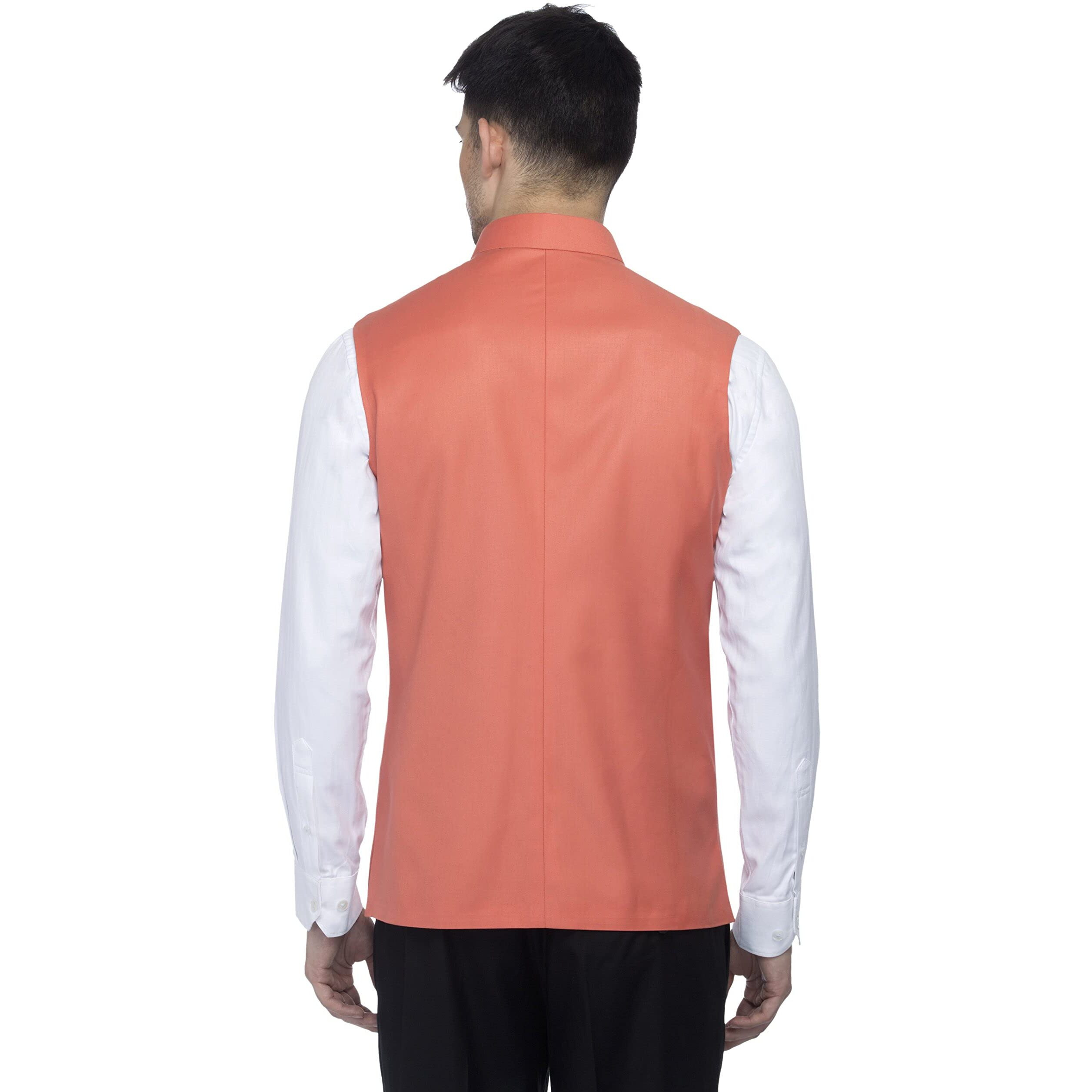 Favoroski Men's Slim Fit Nehru Jacket Ethnic Bandhgala Waistcoat (New_Favjc161132) (40)