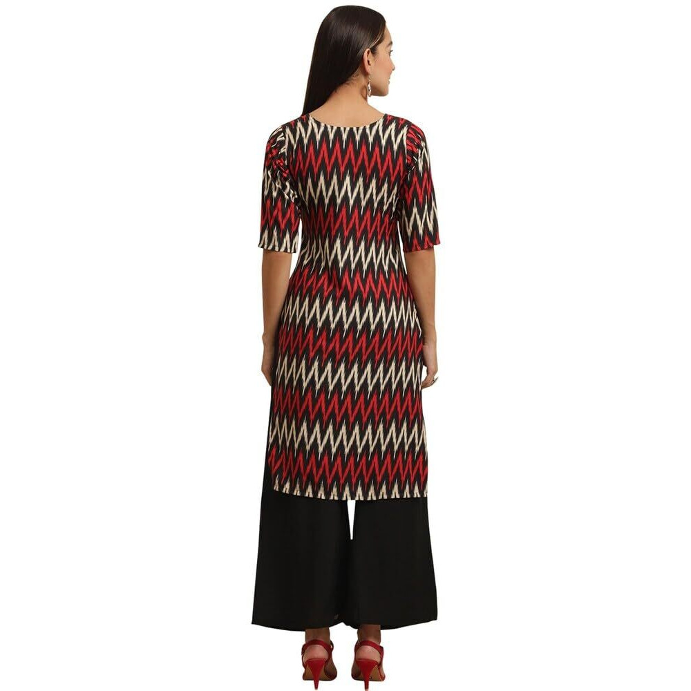 Patlani Women's A-Line-Crepe Kurti. Red