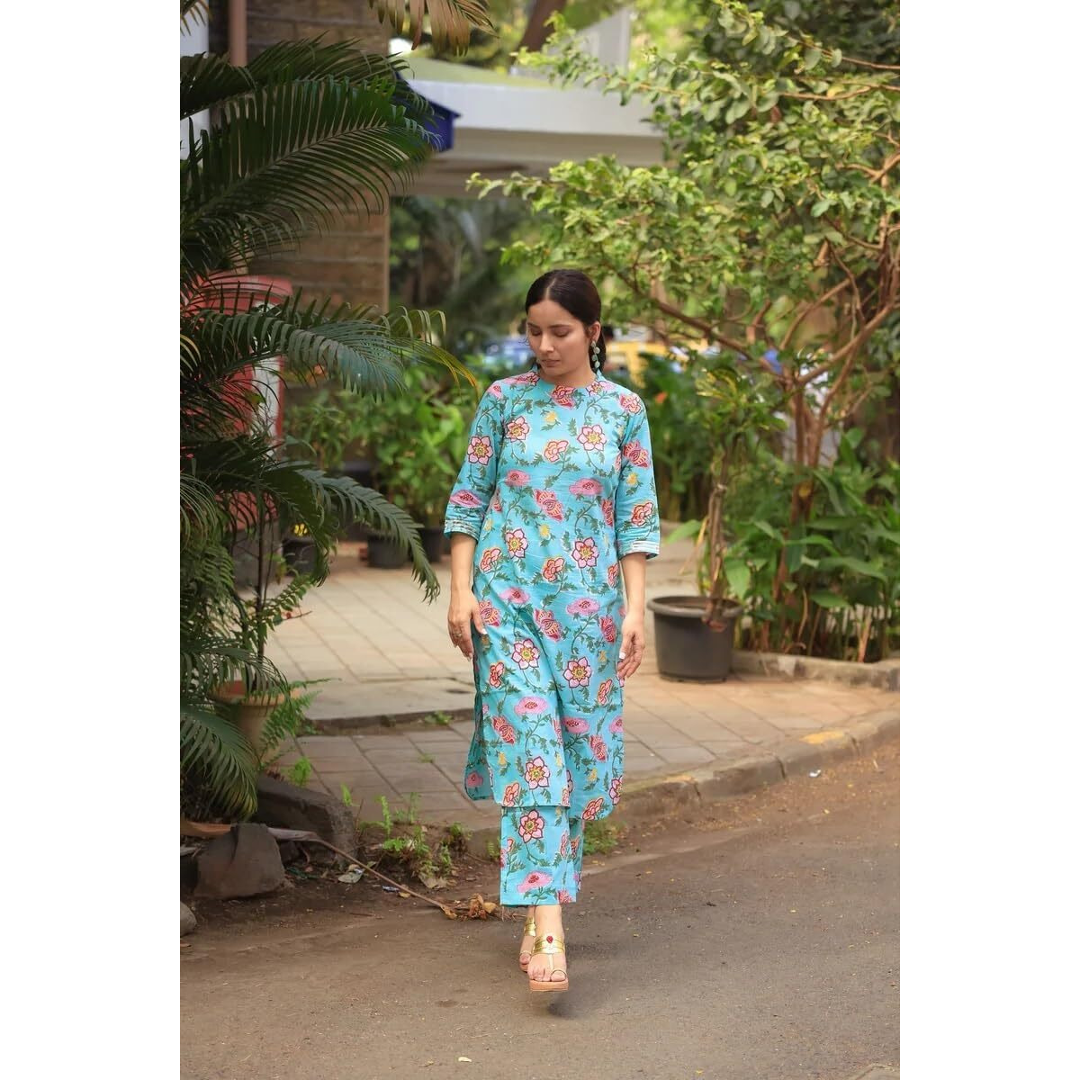 Leriya Fashion Women's Rayon Regular Kurta Set (Lf-K2724&P146_Blue