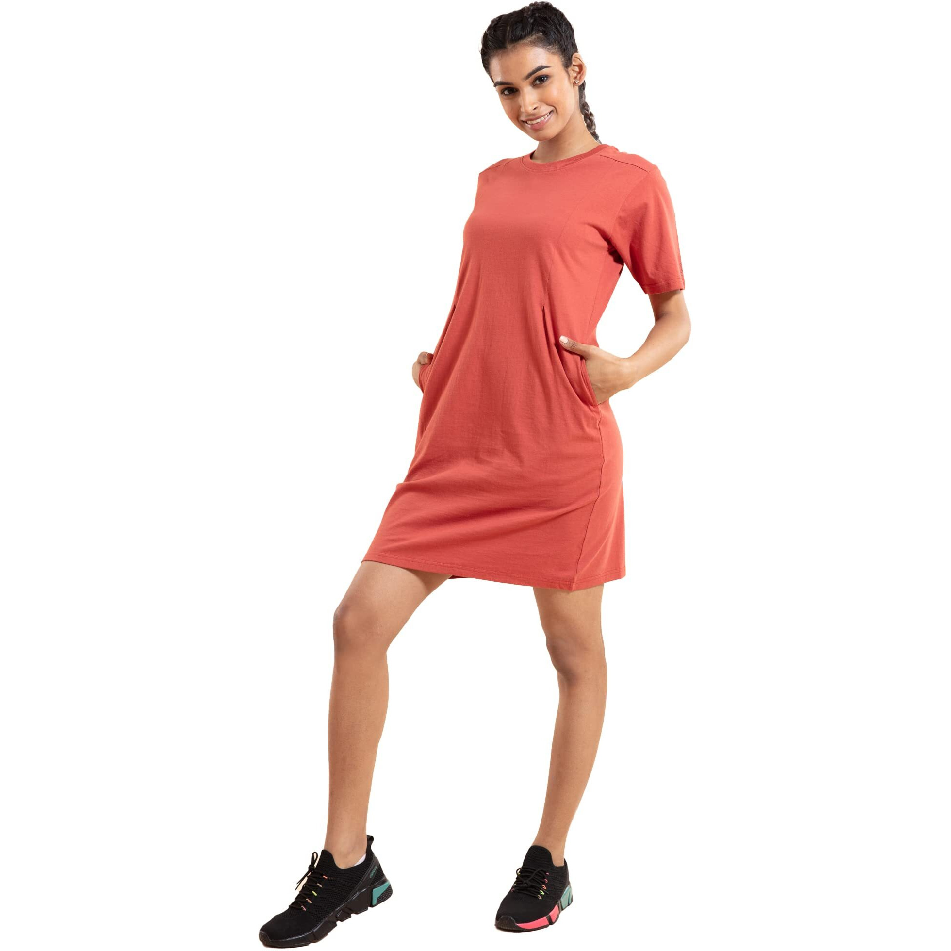 Nykd All Day Heart On My Sleeve Dress- Dress, Nyle102, Hot Sauce, L, 1N Red