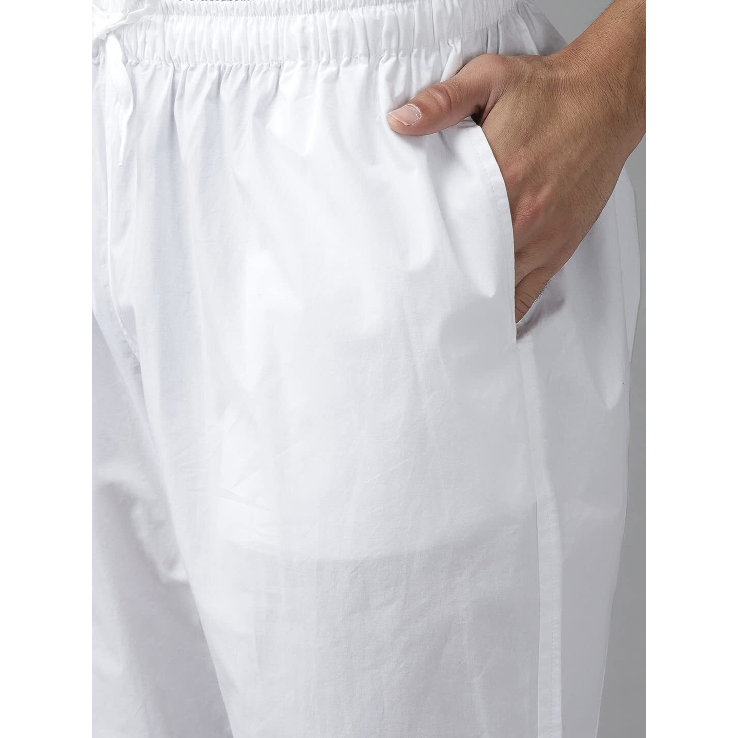 See Designs Men Cream Cotton Straight Kurta With Slub Effect With Pyjama - Sdkt100901M (M)