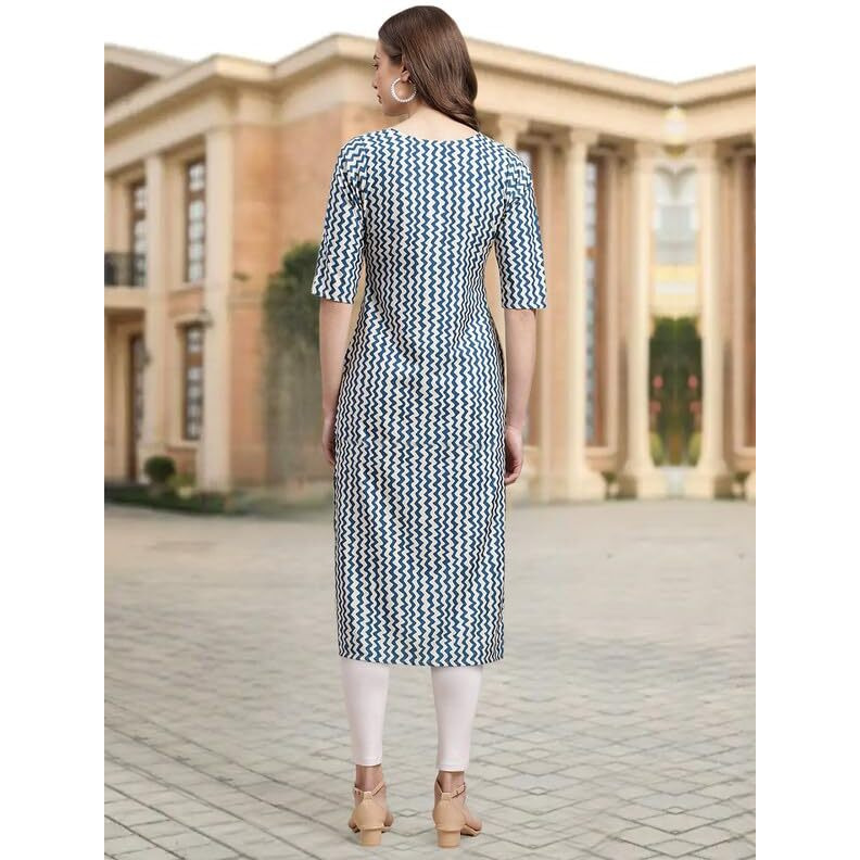 Pinkmint Crepe Digital Printed Kurti For Womens Straight Kurti For Women (Pack Of 5)