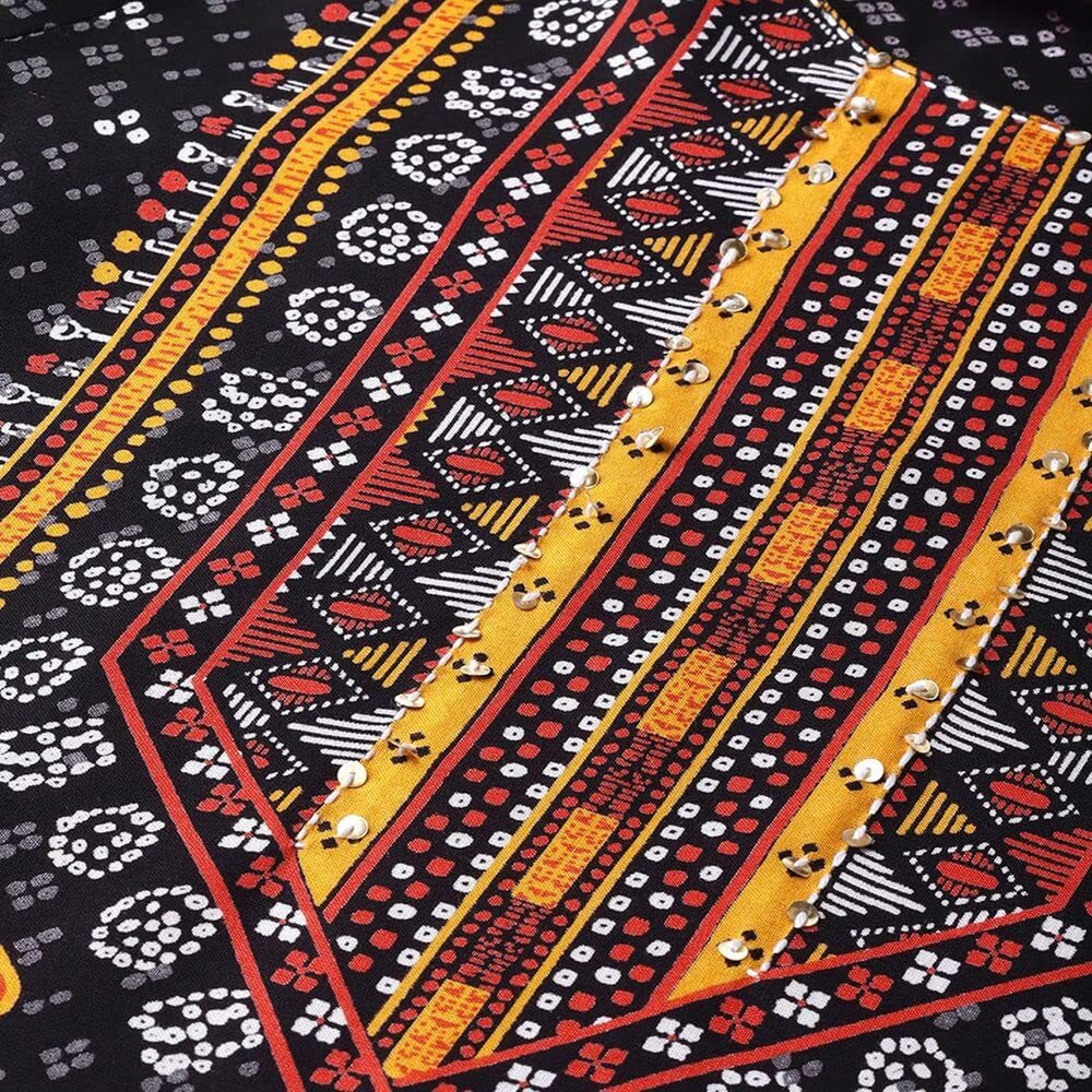 Anubhutee Women's Rayon Black Sequinned Geometric Printed Straight Kurta