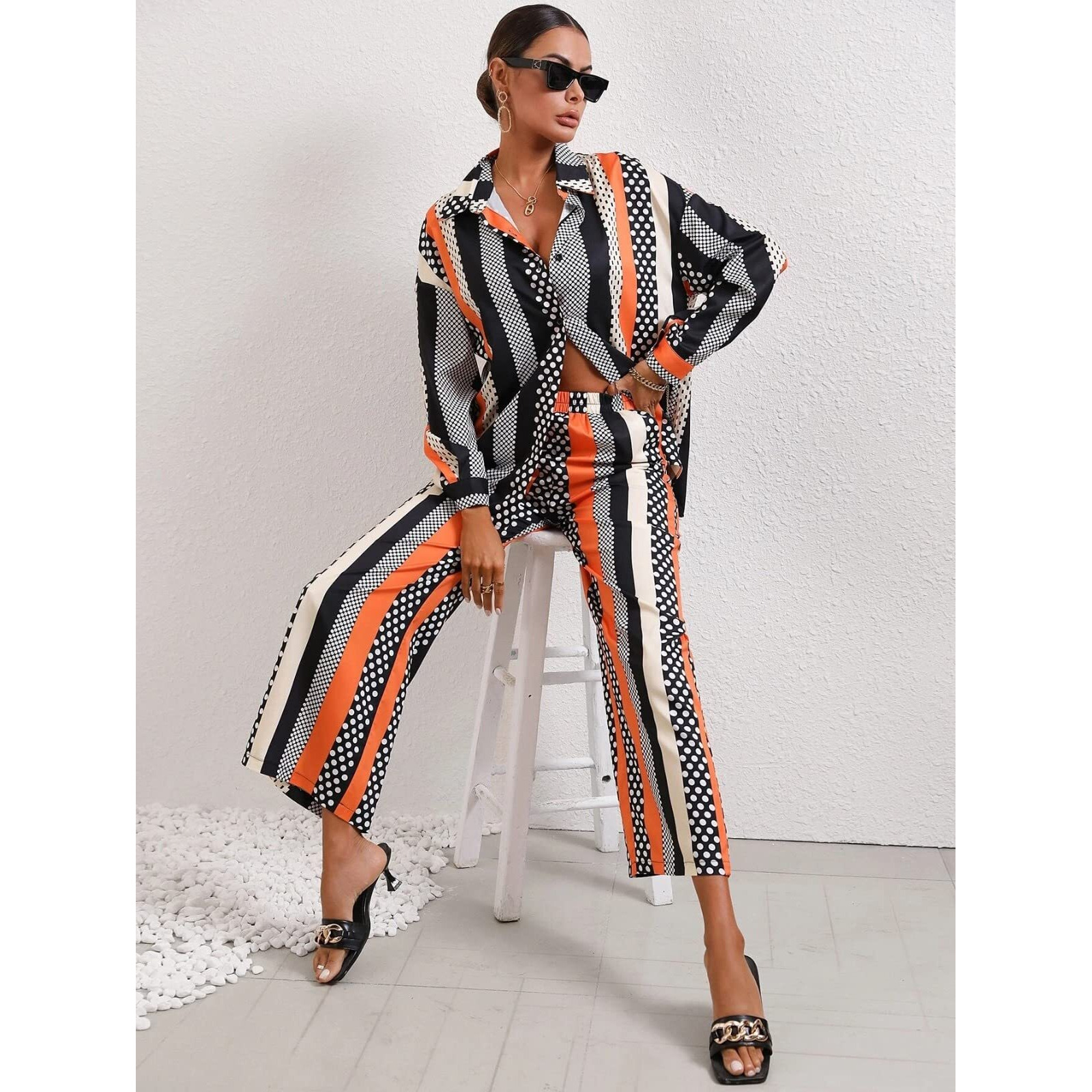Leriya Fashion Women Rayon Printed Western Summer Co-Ord Set (Lf-W1698&Tr794-L-Multi Multi)
