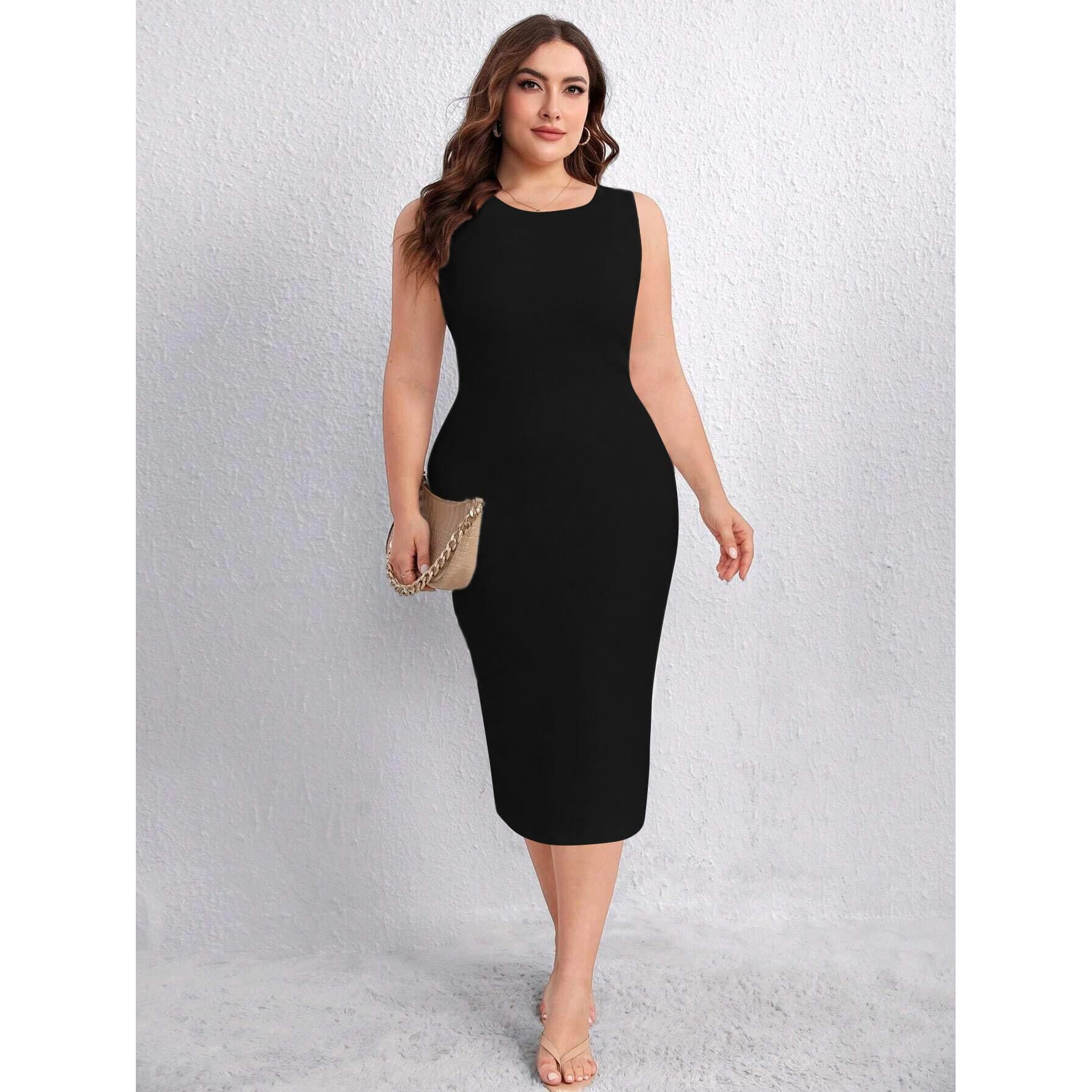 Toochki Dress For Women | One Piece Dress For Women | Women Dresses | Dresses For Women | Bodycon Dress For Women | Midi Length Dress | Lycra Dress Black