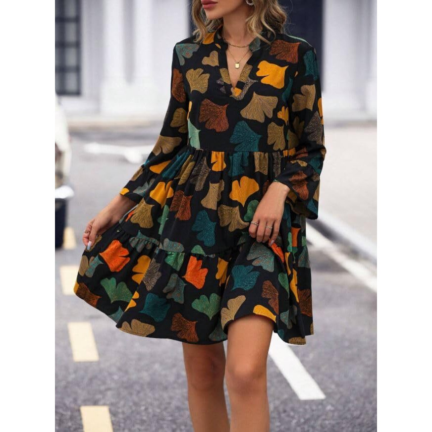 Leriya Fashion Viscose Rayon Western Above The Knee Women Party Dress (Lf-Wd1272_Black