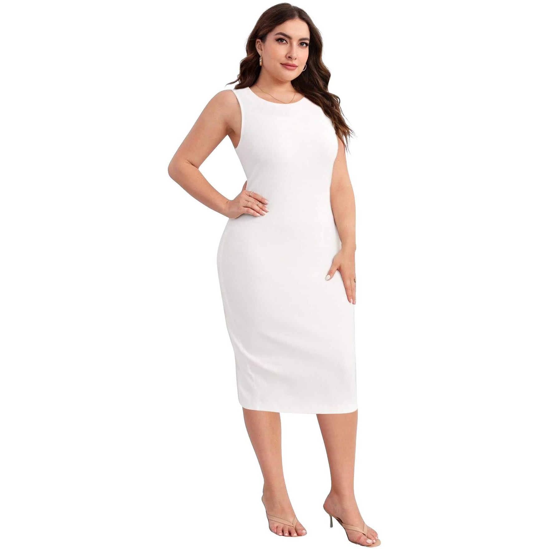 Toochki Dress For Women | One Piece Dresses For Women | Women Dress | Dresses For Women | Bodycon Fit Dress For Women | Midi Length Dress | Lycra Dress | White Dress For Women