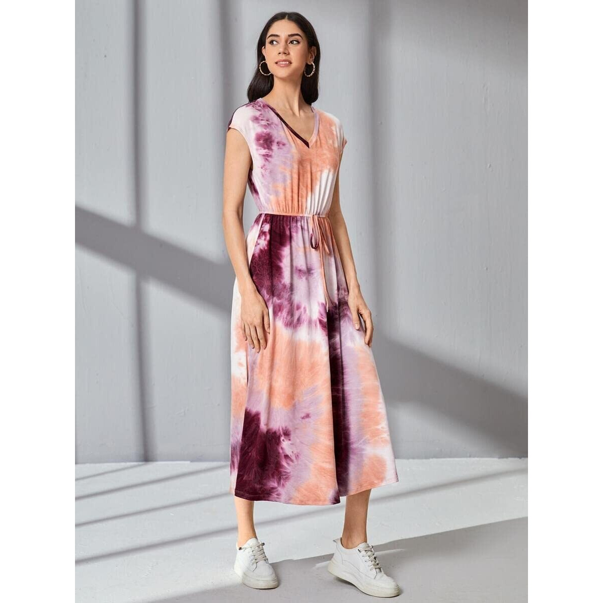 Leriya Fashion One Piece Dress For Women| Midi Dress For Women| Birthday Dress For Women (Medium, Purple)
