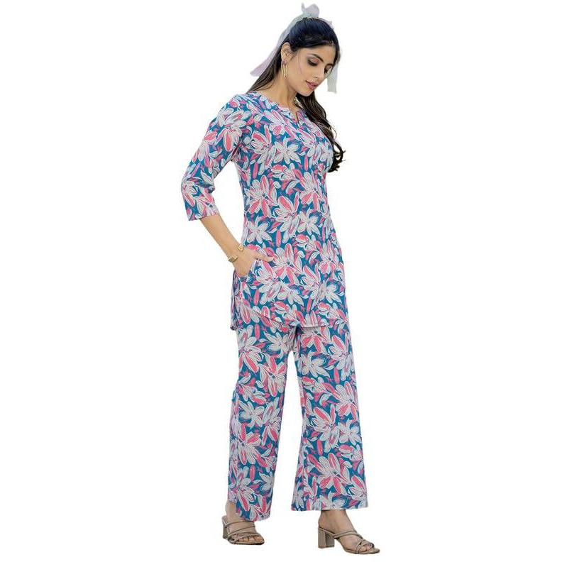 Tee Projekt Cotton Ethnic Wear Co Ord Set For Women | Co Ord Set For Women Stylish Multicolour