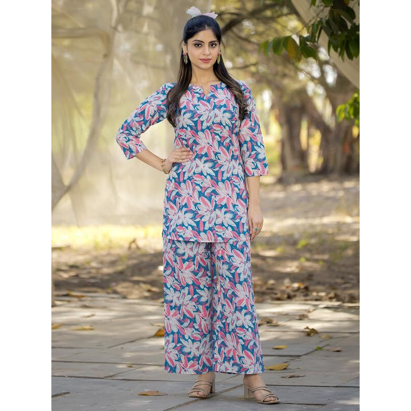Tee Projekt Cotton Ethnic Wear Co Ord Set For Women | Co Ord Set For Women Stylish Multicolour