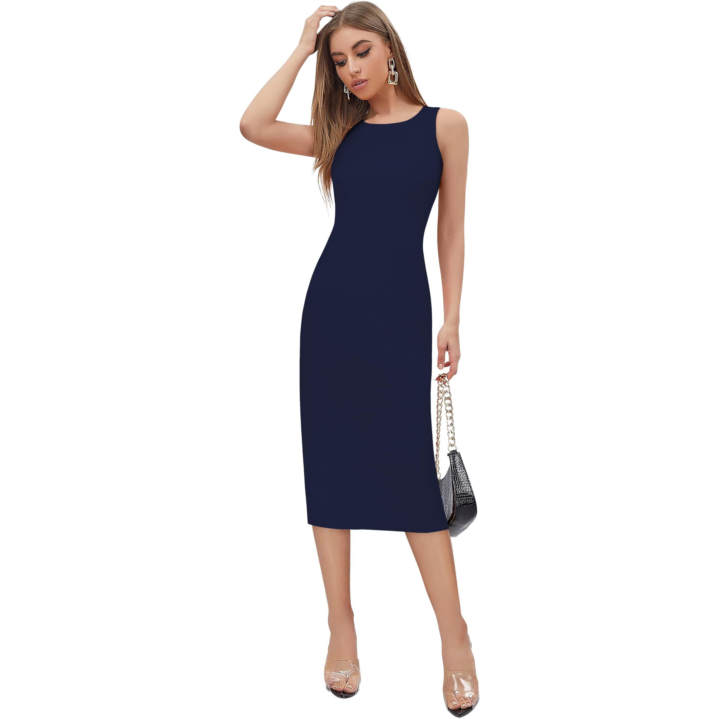 Toochki Dress For Women | Midi Dress For Women | Dresses For Women Dress | One Piece Dress For Women | Bodycon Dresses For Women Blue