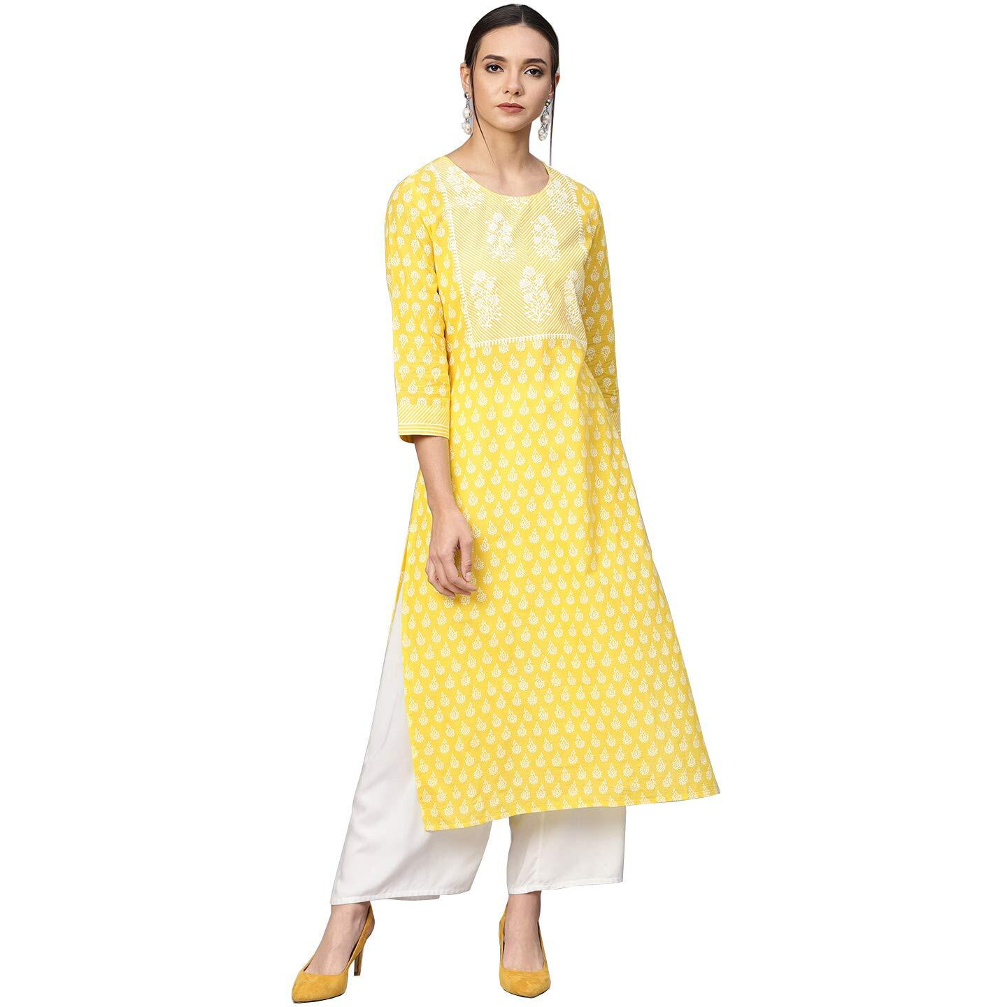 Varanga Women's Cotton Straight Kurta