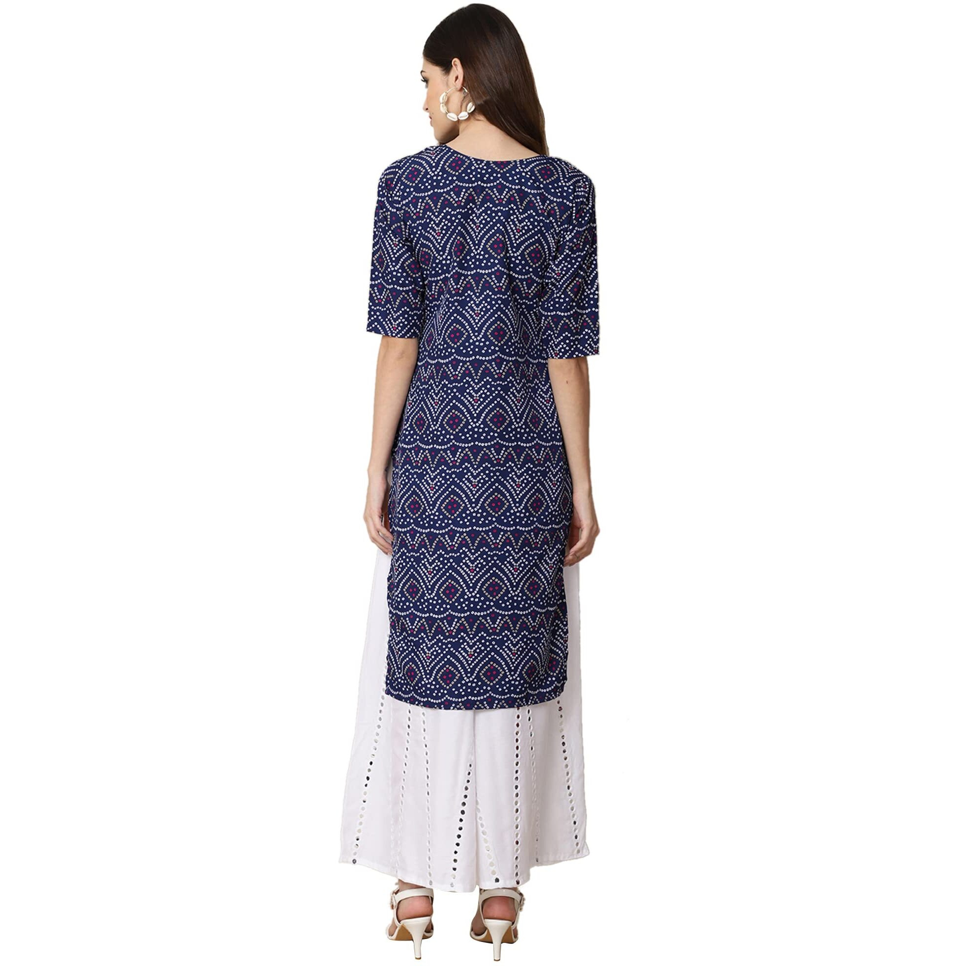Pinkmint Women's Crepe Digital Print Straight Kurta [Pack Of 6] (Bd-340-375-330-354-350-378-Xl)
