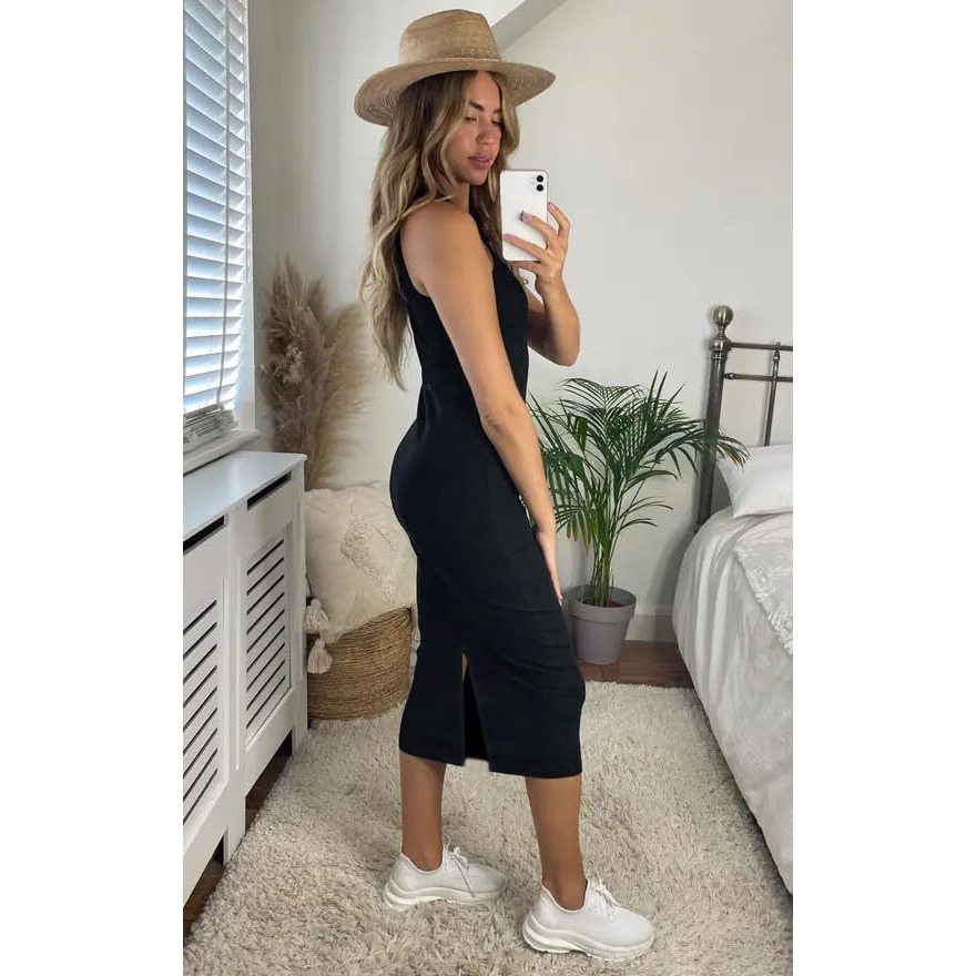 Toochki Dress For Women | Dresses For Women Dress | Black Bodycon Dress | Black Bodycon Dress | Midi Length Dresses | Lycra Bodycon Dress | One Piece Dress