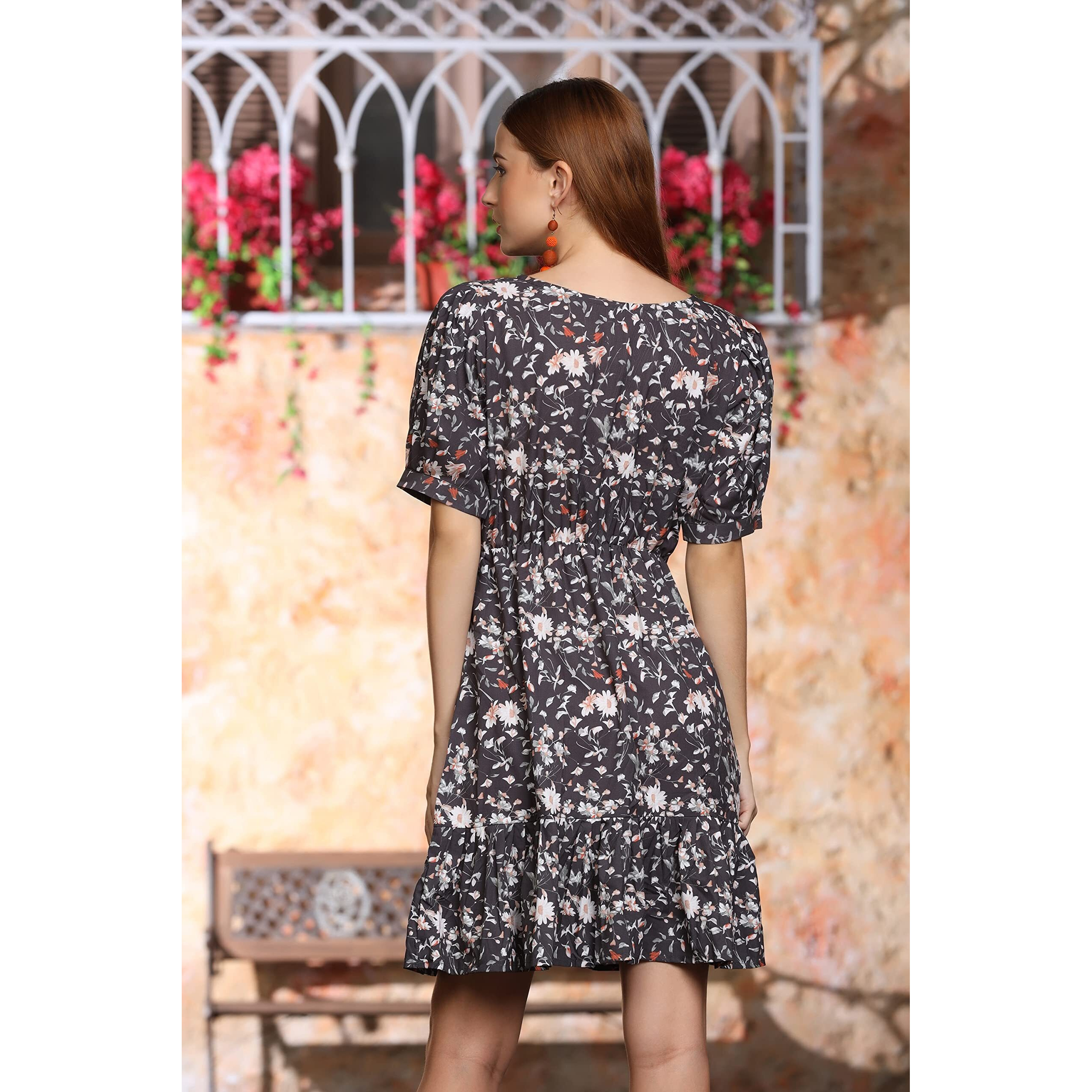 Greciilooks Western Dresses For Women | One Piece Dress For Women| New Dress For Women (Small, Black)