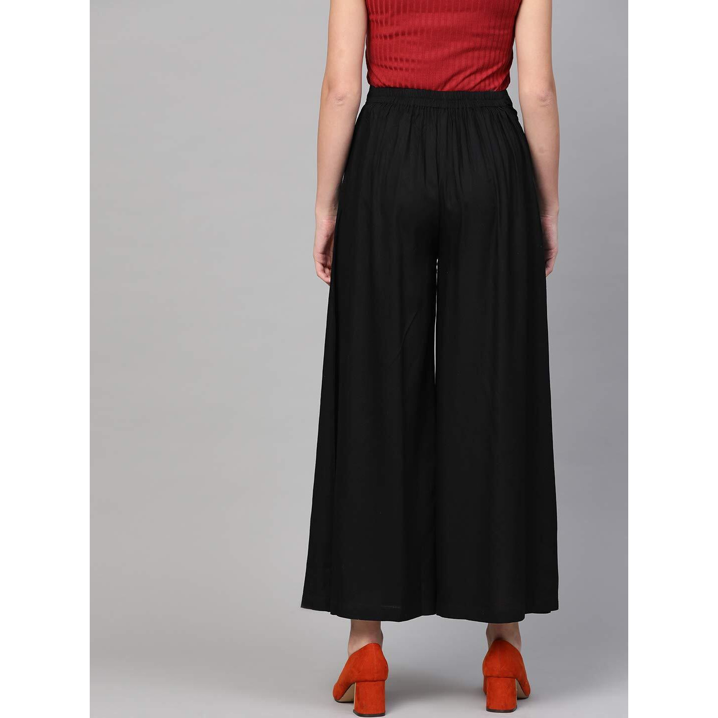 Idalia Black Waistband Palazzo