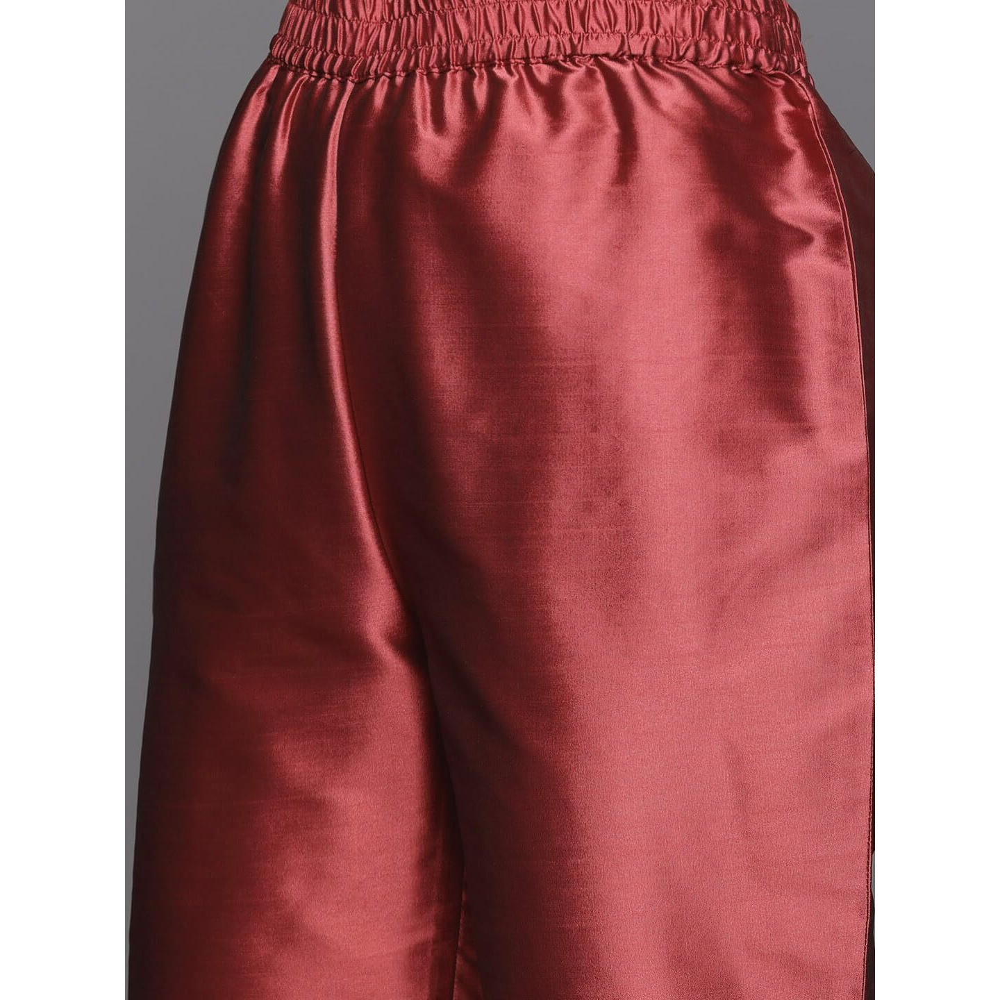 Varanga Women Burgundy Strap Kurta With Tonal Bottom And Tonal Dupatta