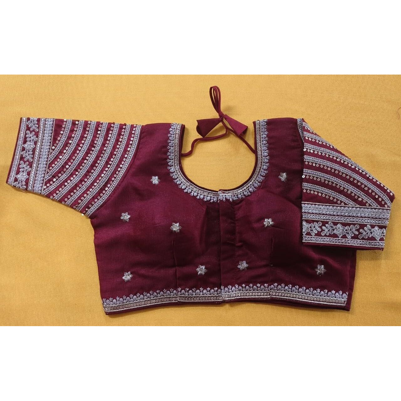 Vihu Fashion Women's Blouse Readymade Blouse Embroidery Multi Coding Gold Thread Indian Ethnic Designer Stitched Women's Readymade Maroon Color Saree Blouse For Women For Saree Lehenga Choli