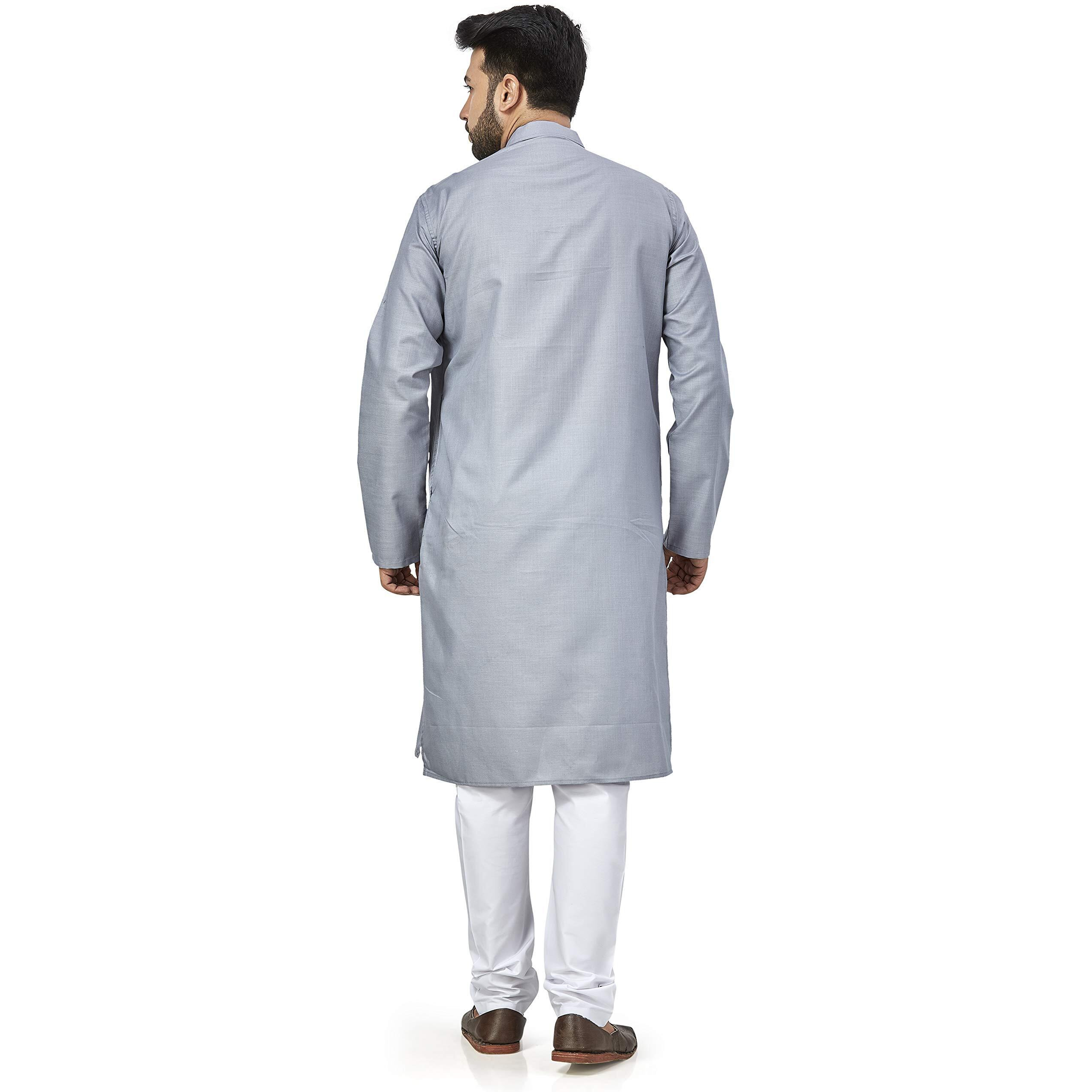Be Active Men's Cotton Solid Regular Fit Kurta (Rfsk0001 13-1- Metallic_Xxl)