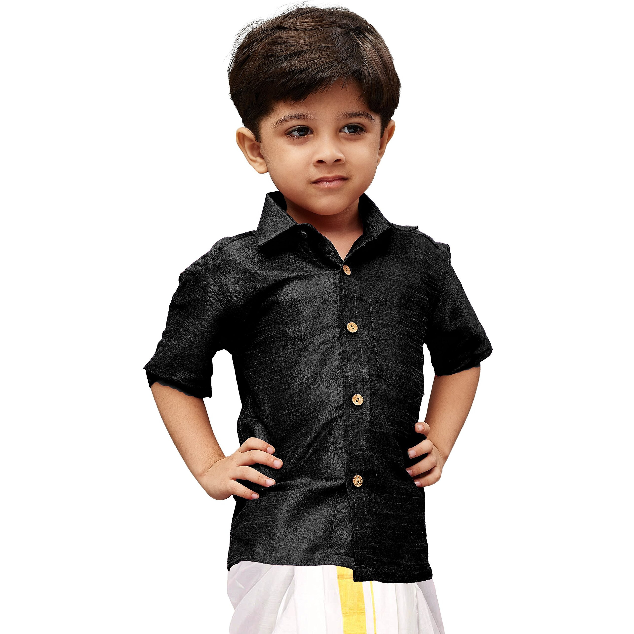 Jbn Creation Boys Cotton Silk Ethnic Shirt For Kids_Vasbshbl001_28