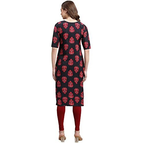 Pinkmint Women's Crepe Digital Print Straight Kurta(Pack Of 6)[Qv-345-328-368-341-358-370-Xl]
