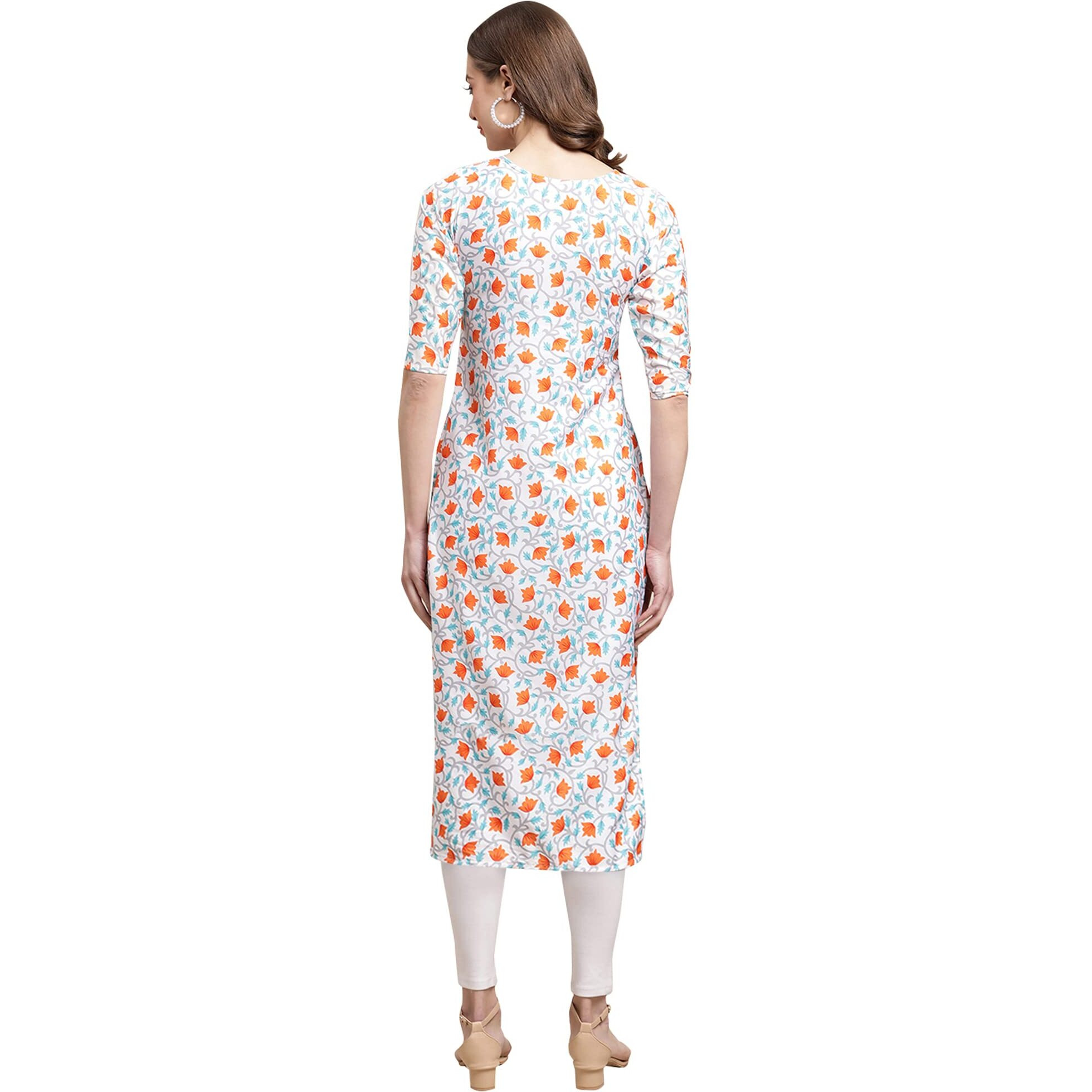 Pinkmint Women's Crepe Digital Print Straight Kurta [Pack Of 6] (Ckt-334-355-337-351-345-346-L)