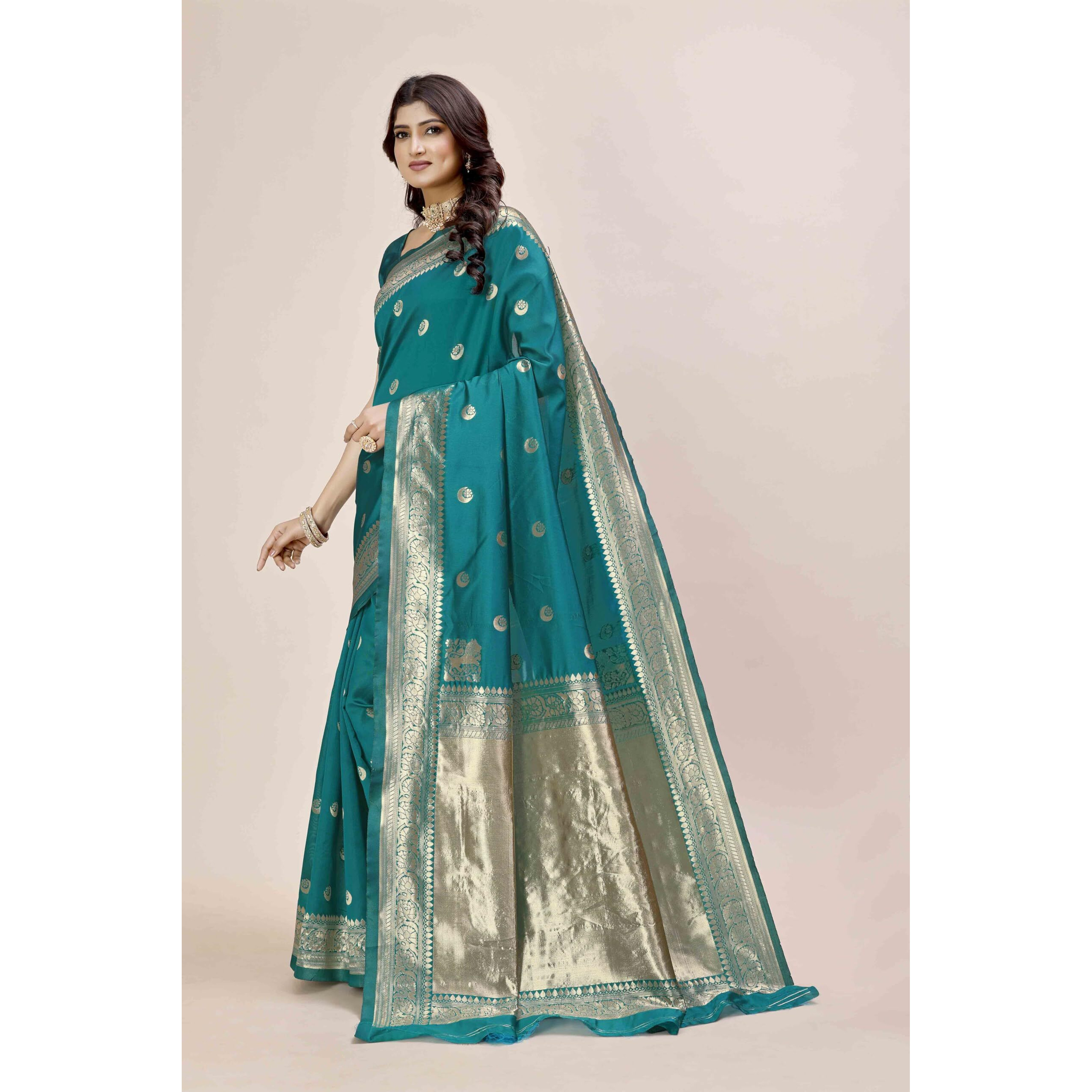 Shasmi Women's Banarasi Saree Pure Kanjivaram Silk Saree Soft New Ladies 2025 Design Wear Pattu Sarees Latest Party Sari Collections With Blouse Piece For Wedding Sadi (Pari-219 Rama)