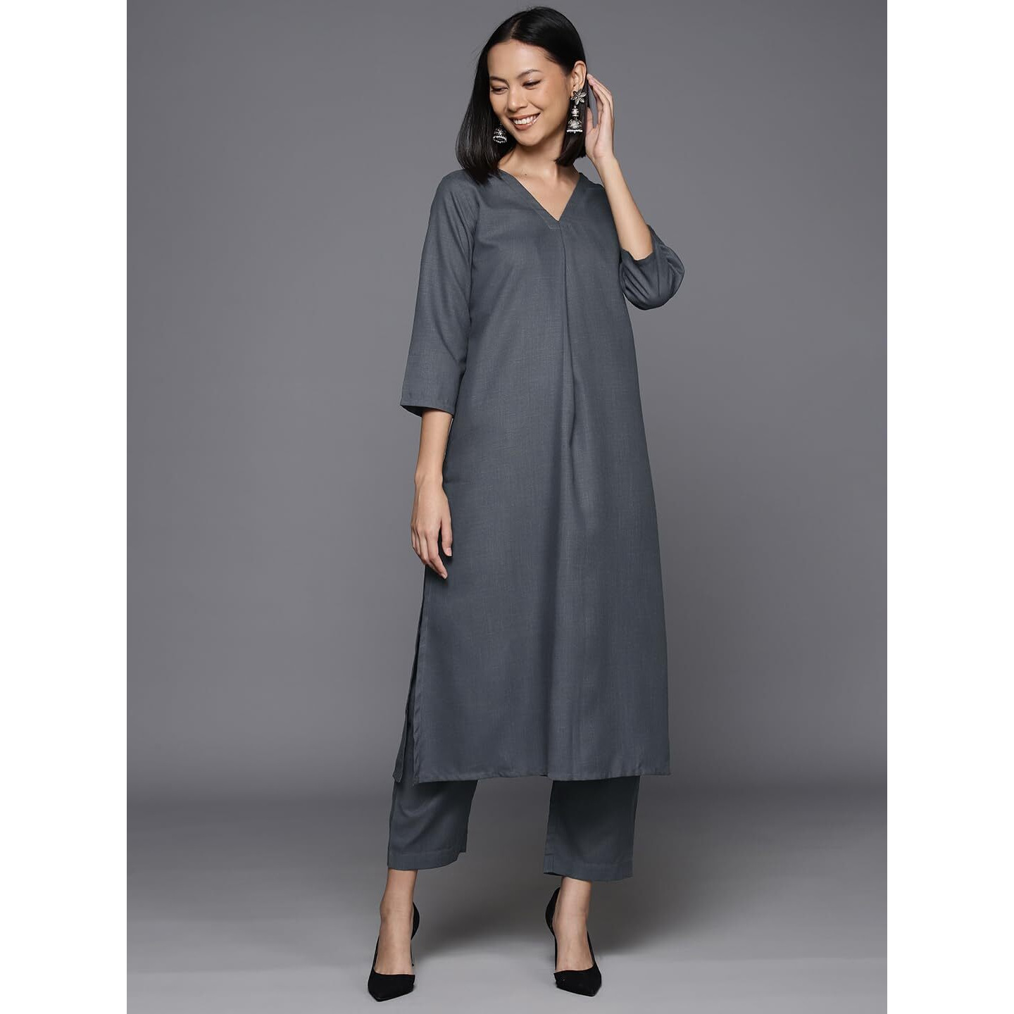 Varanga Women's Silk Blend Kurta Set  Elegant Traditional Ethnic Wear With Dupatta And Bottom For Women