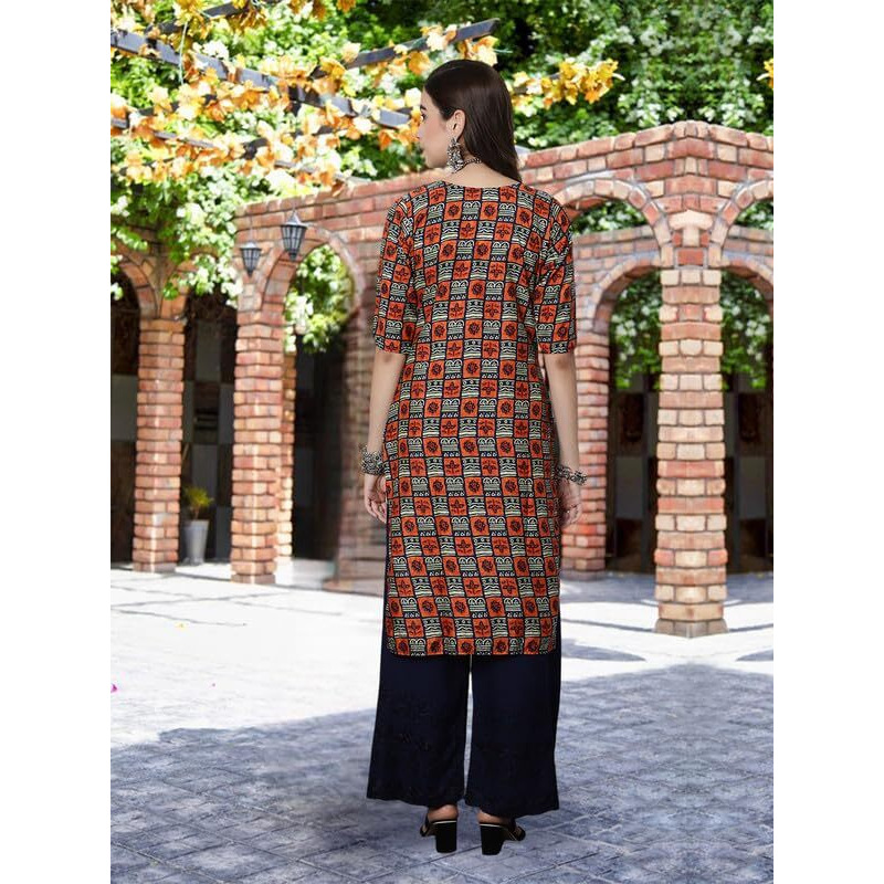 Pinkmint Crepe Printed Kurti For Womens College Wear Kurti Festival Wear Kurti For Women (Pack Of 5)