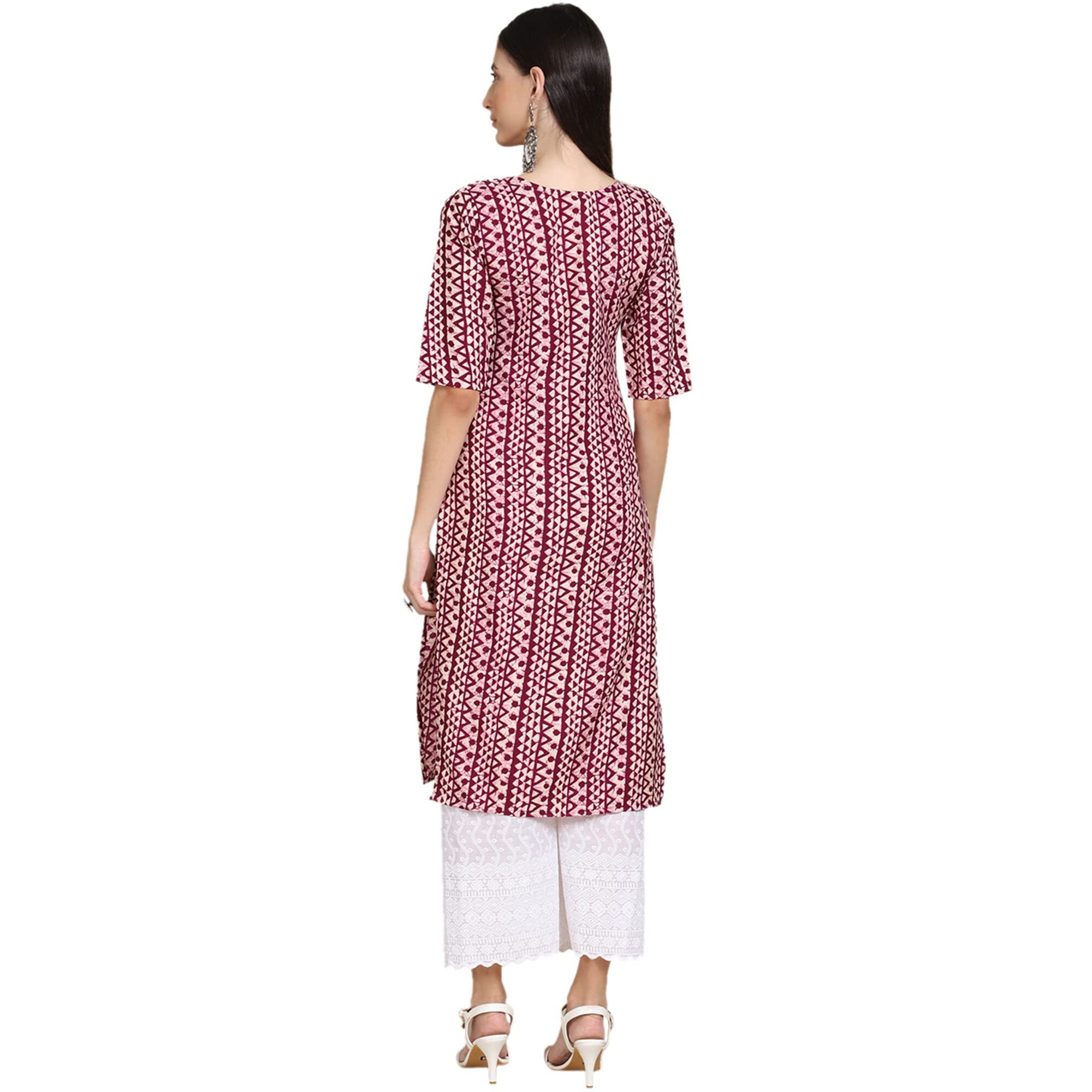 Pinkmint Women's Crepe Digital Print Straight Kurta(Pack Of 4) [X-347-350-362-365-L]