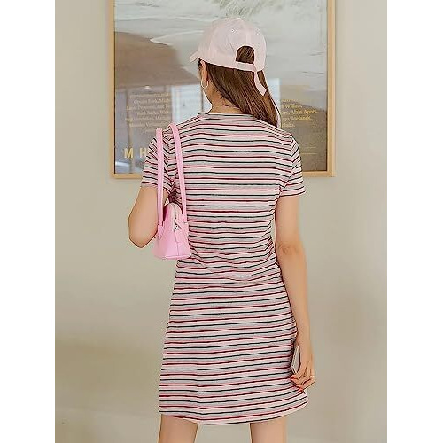 Dhruvi Trendz Womens Lycra Women Western Dresses Regular Fit A-Line (Dt-Wd1124_Pink_2Xl)
