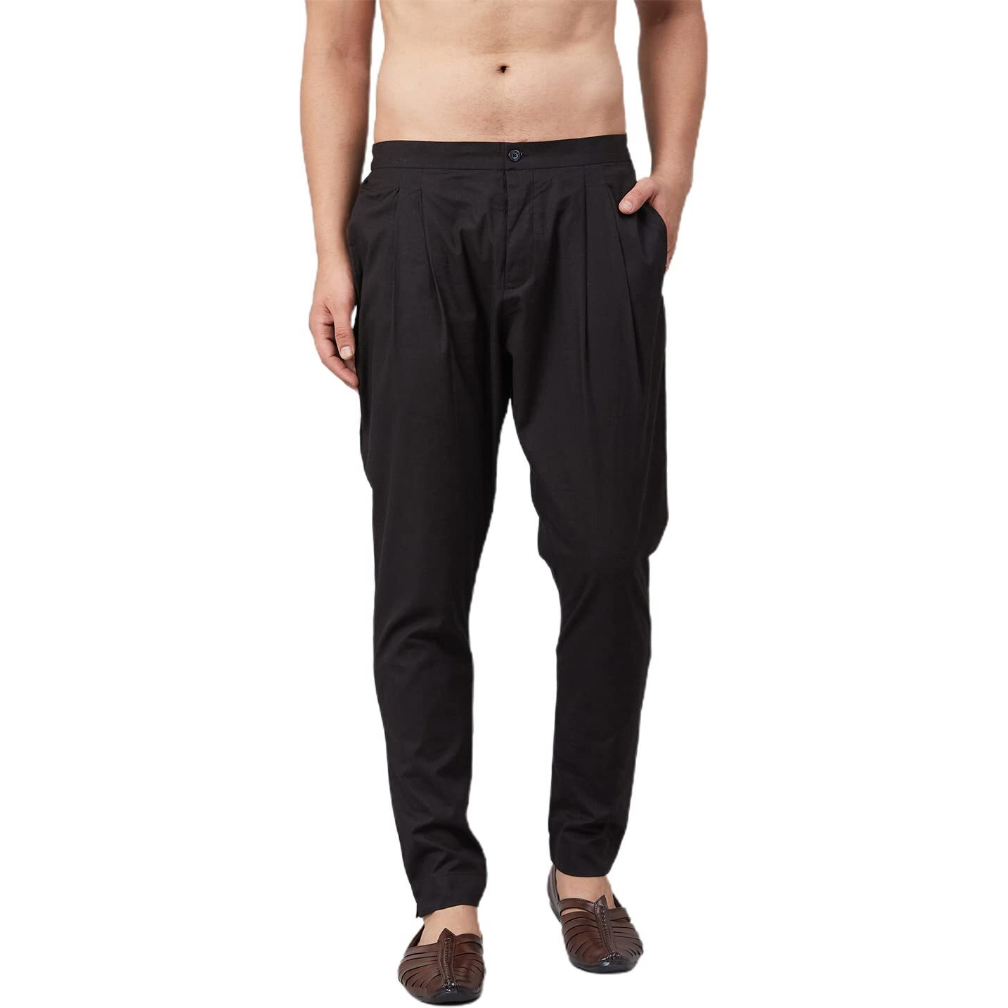 See Designs Men's Cotton Black Solid Trouser Style Casual Style Pyjamas - Sdpj105Xxl (2Xl)