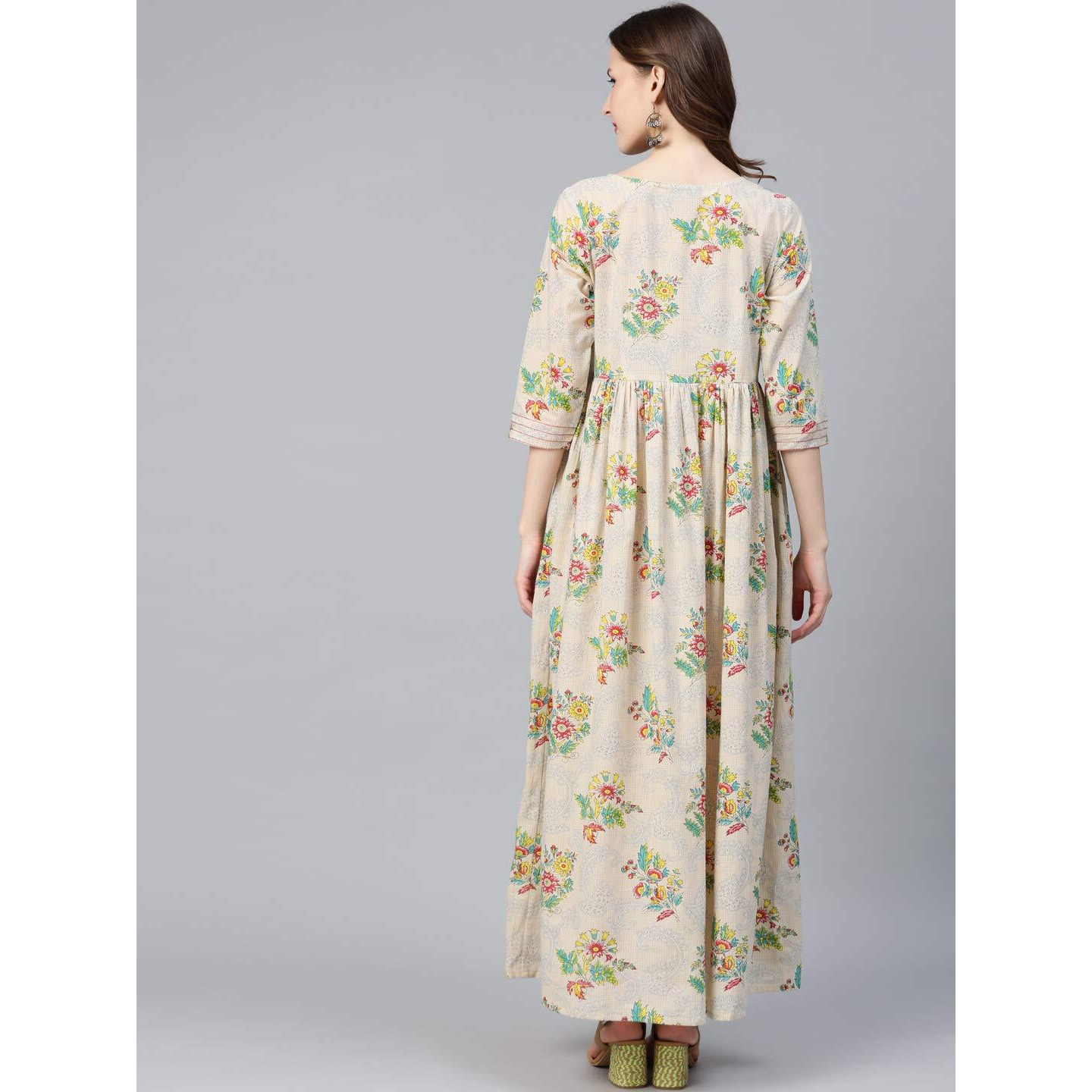 Idalia Skin Toned Floral Print Dress