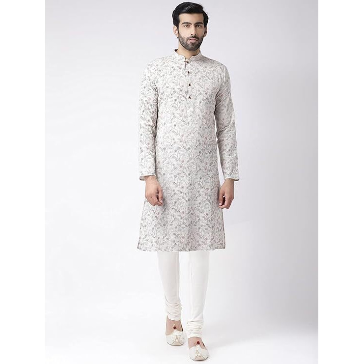 Kisah Men's Indian Ethnic Wear Kurta For Wedding & Festivals | White-40