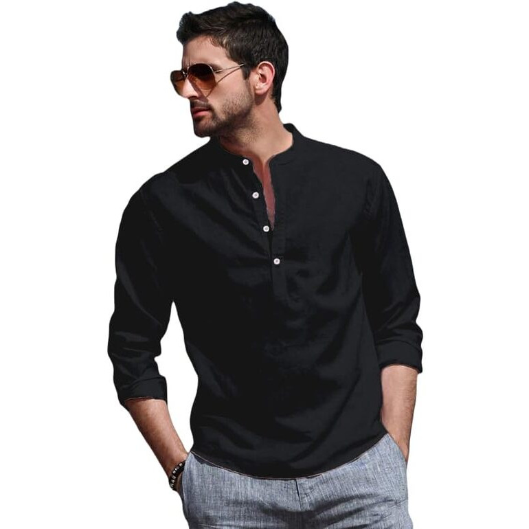 Be Active Men's Solid Regular (Rf0003 11-S_Black S)