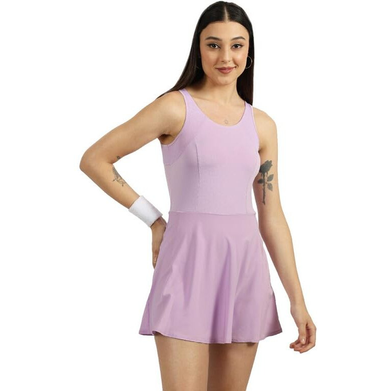 Blissclub The Do-It-All Dress | Inbuilt Shorts With Pocket | Mesh Panel | Back Opening | Silicon Lining Shorts