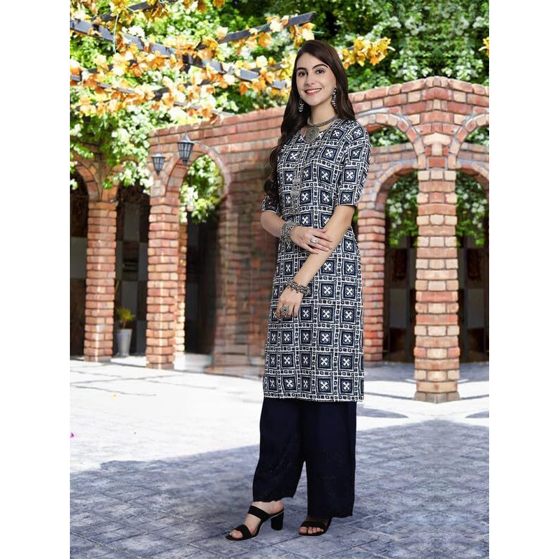 Pinkmint Crepe Printed Kurti For Womens College Wear Kurti Festival Wear Kurti For Women (Pack Of 5)