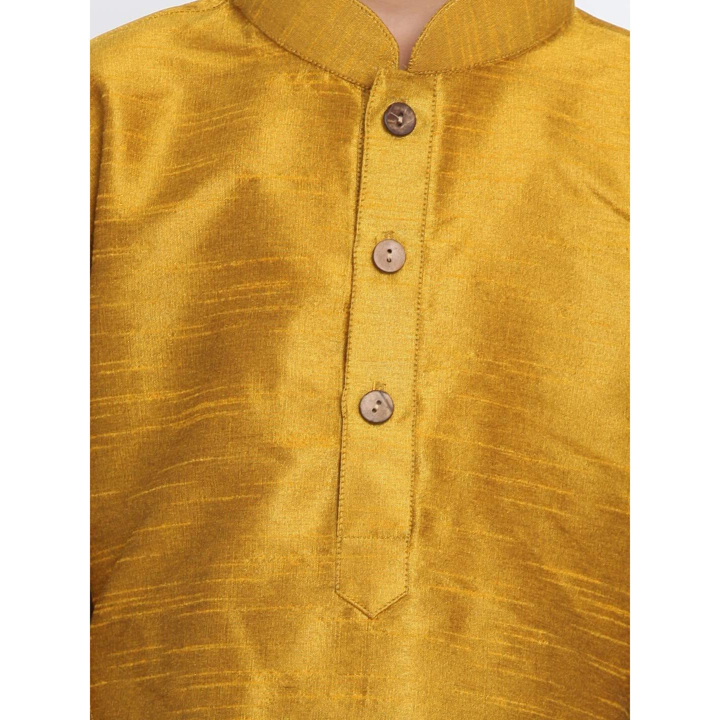 Jbn Creation Vastramay Boy's Cotton Silk Blend Pathani Style Kurta And Patiyala Dhoti Set (Yellow, 5-6 Years, Vasnbuk001Mdncdbl)