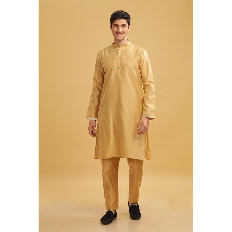Be Active Men's Floral Regular Kt-Ser (Kt0667-01-S_Beige S)