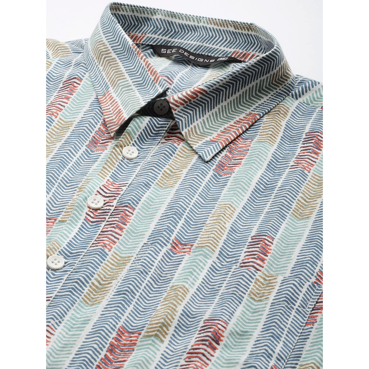 See Designs Men Multicolored Regular Pure Cotton Pathani Printed Men's Kurta_Sdpkt1162L