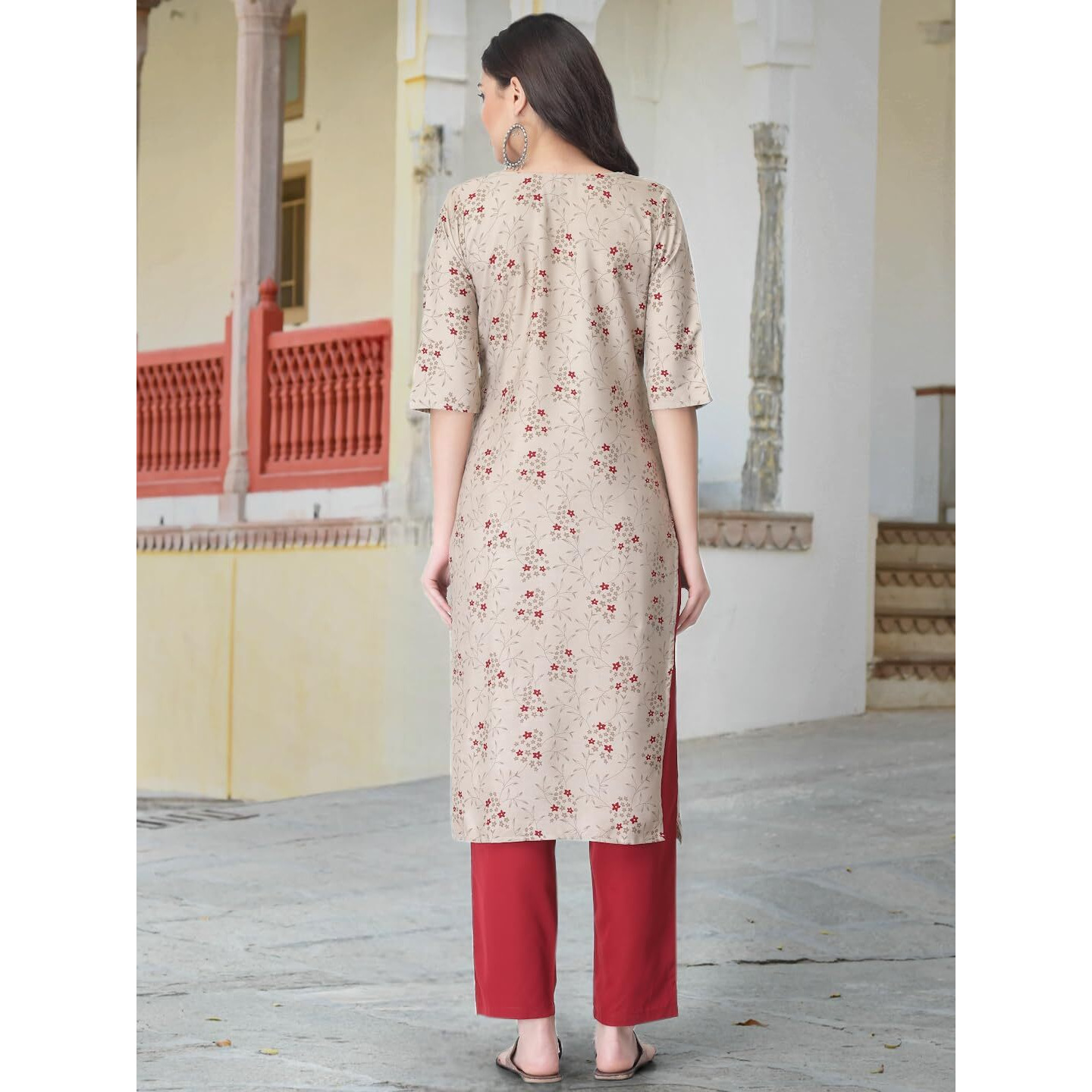 Tee Projekt Digital Printed Crepe Kurta Set For Women Ll Printed Kurti & Pant Set Ll Combo Kurta Set Ll (Pack Of 2)