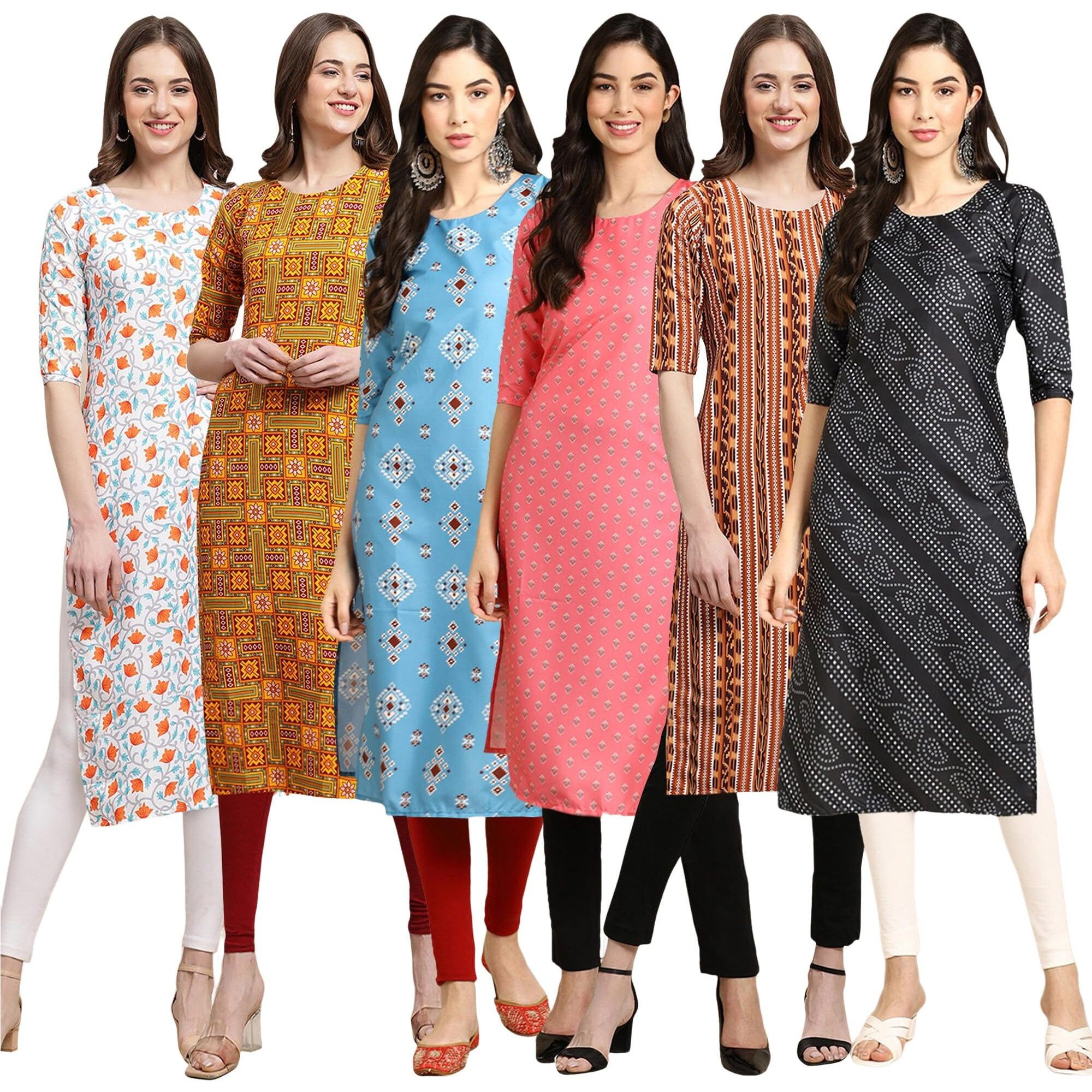 Pinkmint Crepe Printed Kurti For Womens College Wear Kurti For Women