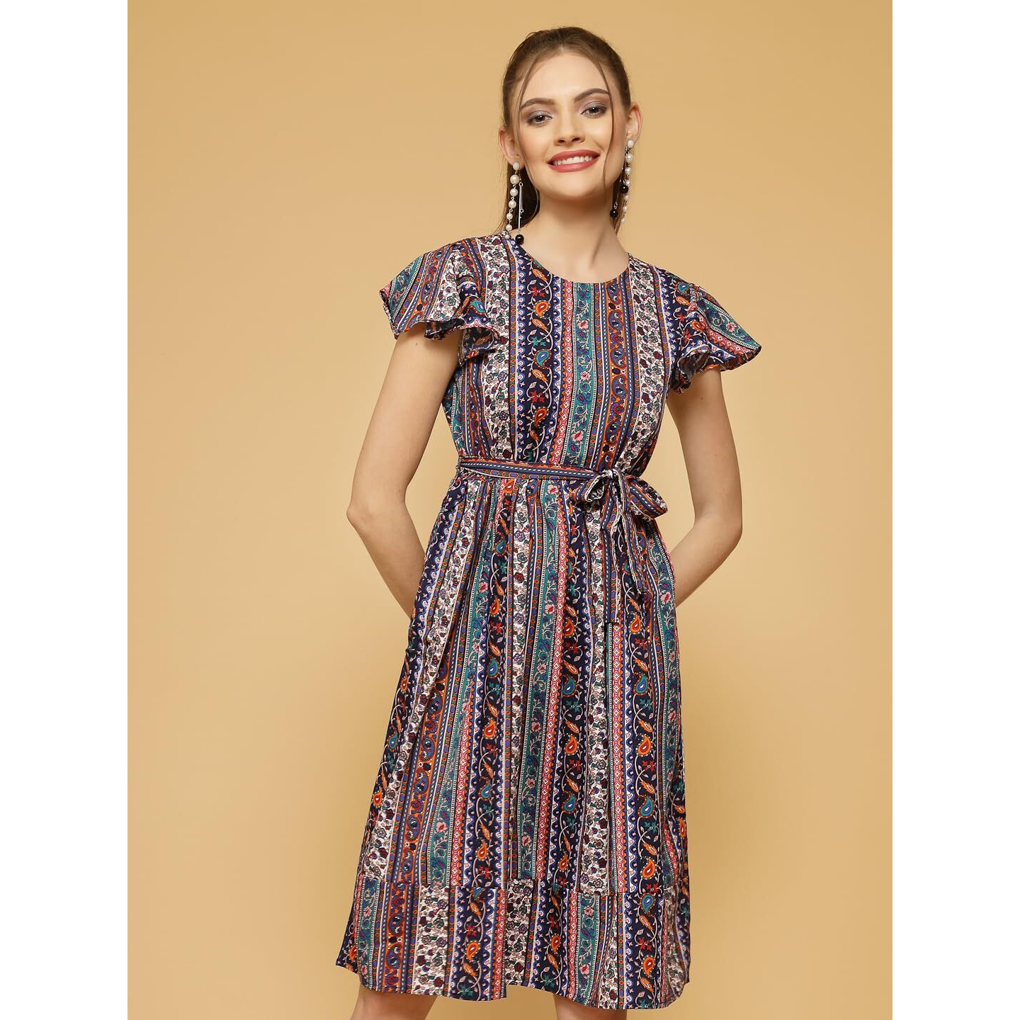 Oomph Women's Western & Fusion Wear Western Dresses For Women Multicolor - Md804