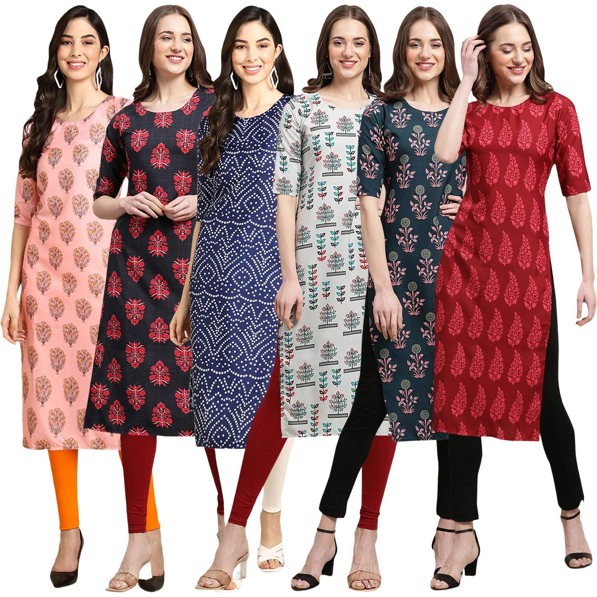 Pinkmint Crepe Printed Kurti For Womens College Wear Kurti For Women