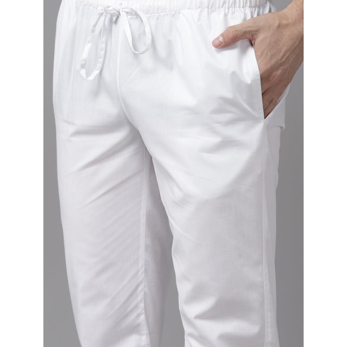 See Designs Pink & White Regular Fit Kurta Set Mandarin Collar Long Sleeves_Sdmskt128301L